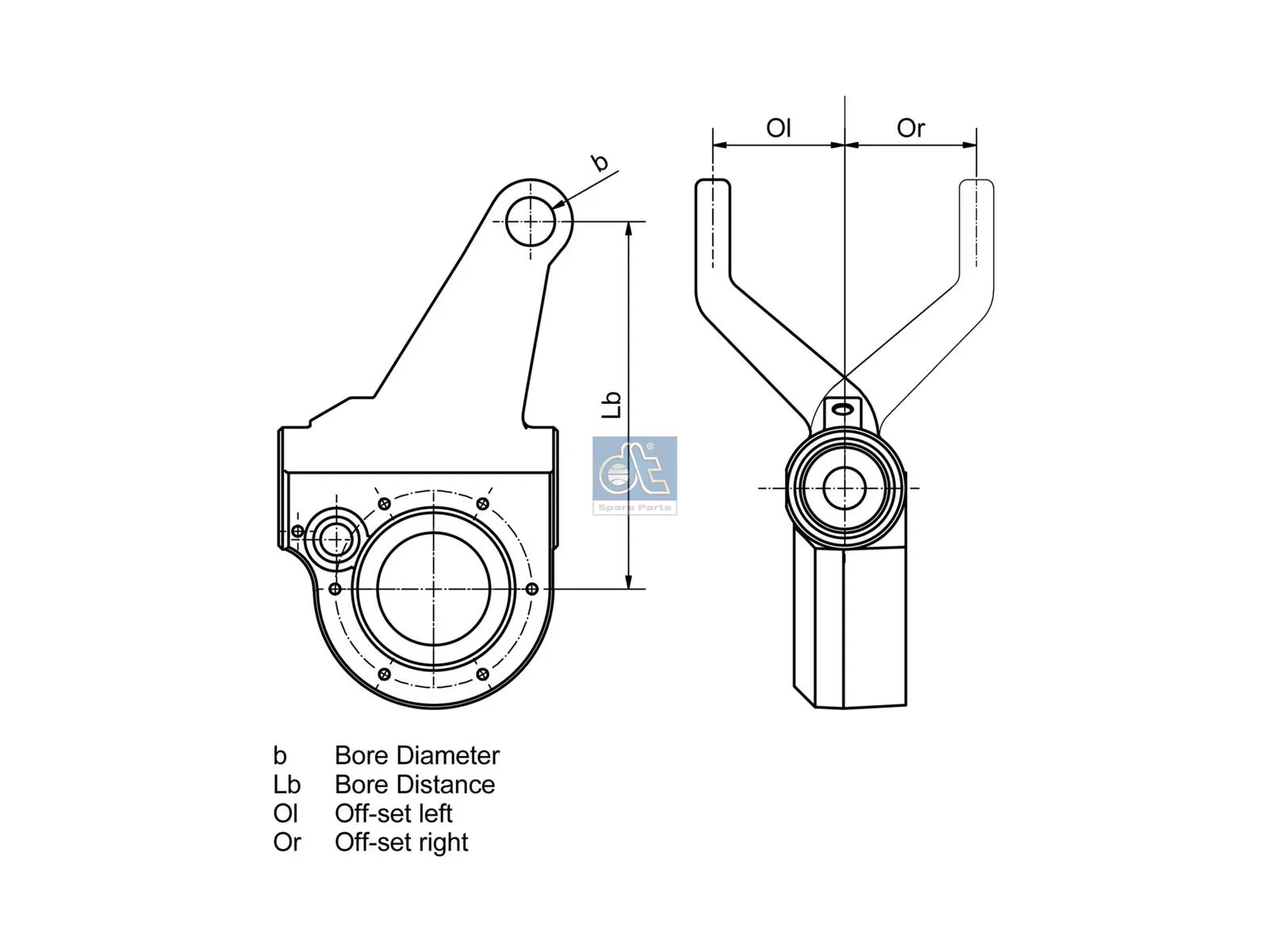 جغجغه ترمز دستی، چپ 4.60342 DIESEL TECHNIC